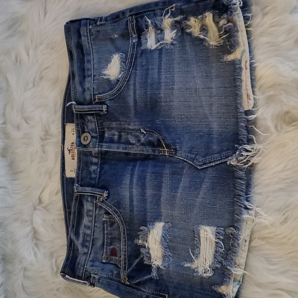 Hollister Distressed Demin Mini Skirt